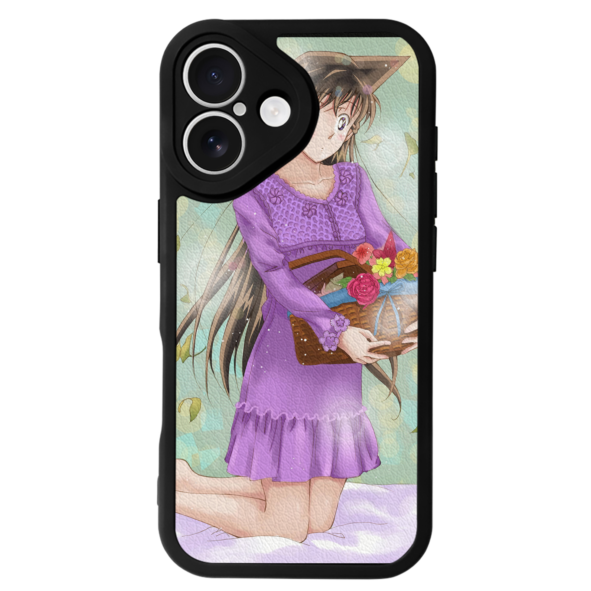 （画像用） 名探偵コナン Detective Conan 【iPhone 16シリーズ対応】シリコンスマホケース（レザー調） 材質：シリコン
